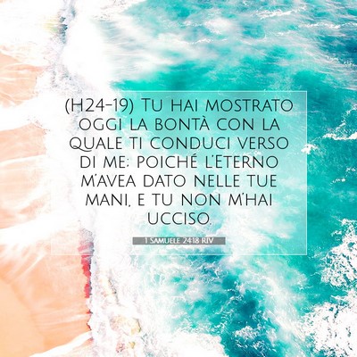 Picture 07 - 1 Samuele 24:18 RIV - (H24-19) Tu hai mostrato oggi la bontà con la - Bible Verse Picture