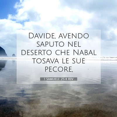 Picture 07 - 1 Samuele 25:4 RIV - Davide, avendo saputo nel deserto che Nabal - Bible Verse Picture