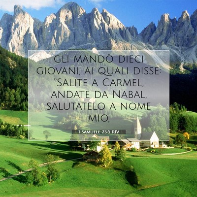 Picture 07 - 1 Samuele 25:5 RIV - gli mandò dieci giovani, ai quali disse: - Bible Verse Picture