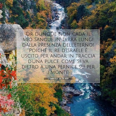 Picture 07 - 1 Samuele 26:20 RIV - Or dunque non cada il mio sangue in terra lungi - Bible Verse Picture
