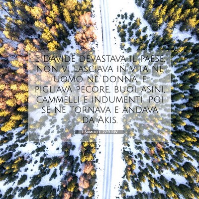 Picture 07 - 1 Samuele 27:9 RIV - E Davide devastava il paese, non vi lasciava in - Bible Verse Picture