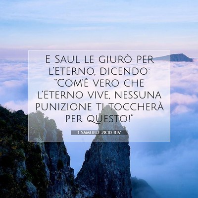 Picture 07 - 1 Samuele 28:10 RIV - E Saul le giurò per l’Eterno, dicendo: - Bible Verse Picture
