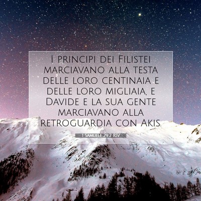Picture 07 - 1 Samuele 29:2 RIV - I principi dei Filistei marciavano alla testa - Bible Verse Picture