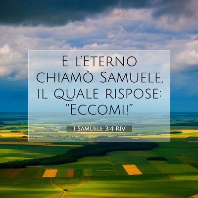 Picture 07 - 1 Samuele 3:4 RIV - E l’Eterno chiamò Samuele, il quale rispose: - Bible Verse Picture