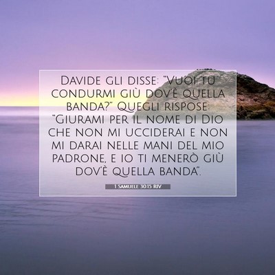 Picture 07 - 1 Samuele 30:15 RIV - Davide gli disse: “Vuoi tu condurmi giù - Bible Verse Picture