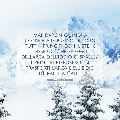 Picture 07 - 1 Samuele 5:8 RIV - Mandaron quindi a convocare presso di loro tutti - Bible Verse Picture