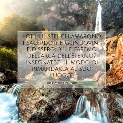 Picture 07 - 1 Samuele 6:2 RIV - Poi i Filistei chiamarono i sacerdoti e - Bible Verse Picture