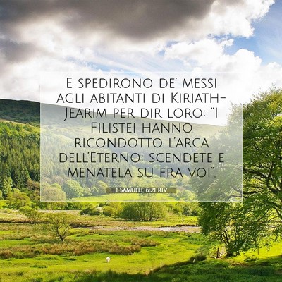 Picture 07 - 1 Samuele 6:21 RIV - E spedirono de’ messi agli abitanti di - Bible Verse Picture