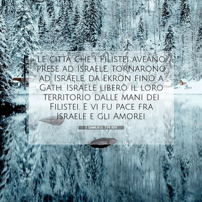 Picture 07 - 1 Samuele 7:14 RIV - Le città che i Filistei aveano prese ad Israele, - Bible Verse Picture