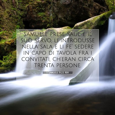 Picture 07 - 1 Samuele 9:22 RIV - Samuele prese Saul e il suo servo, li introdusse - Bible Verse Picture