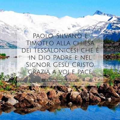Picture 07 - 1 Tessalonicesi 1:1 RIV - Paolo, Silvano e Timoteo alla chiesa dei - Bible Verse Picture