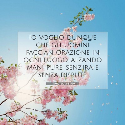 Picture 07 - 1 Timoteo 2:8 RIV - Io voglio dunque che gli uomini faccian orazione - Bible Verse Picture