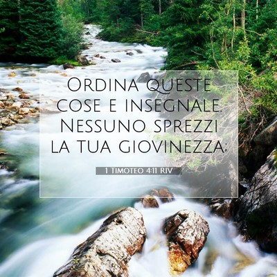 Picture 07 - 1 Timoteo 4:11 RIV - Ordina queste cose e insegnale. Nessuno sprezzi - Bible Verse Picture