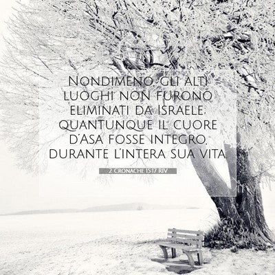 Picture 07 - 2 Cronache 15:17 RIV - Nondimeno, gli alti luoghi non furono eliminati - Bible Verse Picture