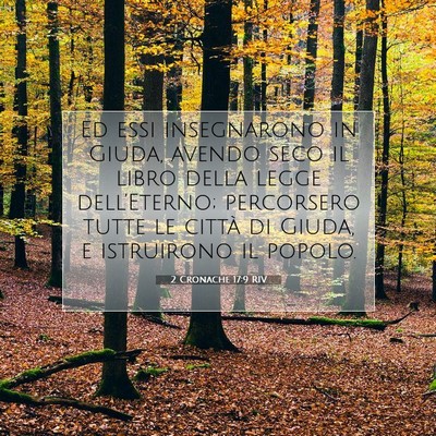 Picture 07 - 2 Cronache 17:9 RIV - Ed essi insegnarono in Giuda, avendo seco il - Bible Verse Picture