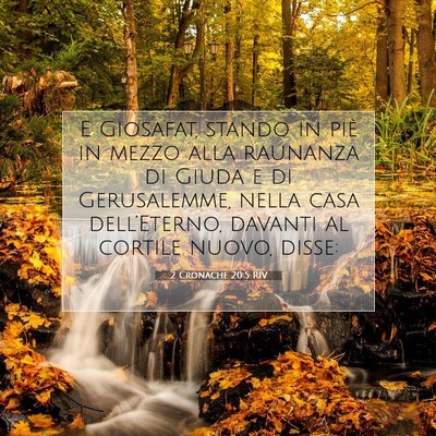 Picture 07 - 2 Cronache 20:5 RIV - E Giosafat, stando in piè in mezzo alla raunanza - Bible Verse Picture
