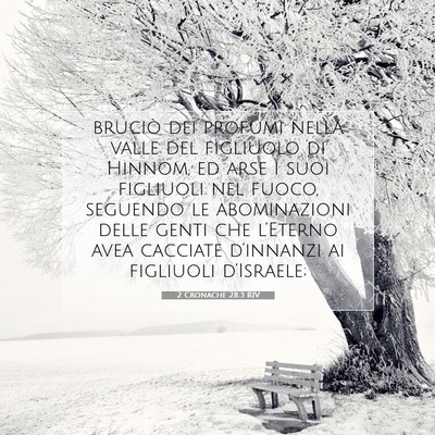 Picture 07 - 2 Cronache 28:3 RIV - bruciò dei profumi nella valle del figliuolo di - Bible Verse Picture