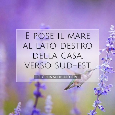 Picture 07 - 2 Cronache 4:10 RIV - E pose il mare al lato destro della casa, verso - Bible Verse Picture