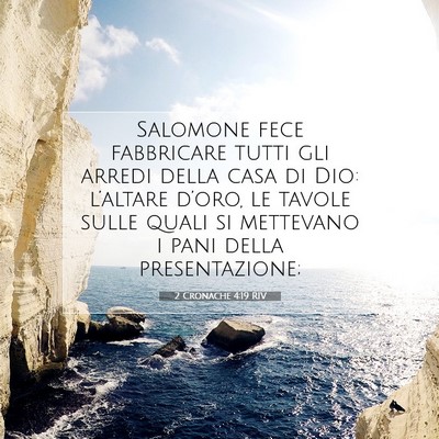 Picture 07 - 2 Cronache 4:19 RIV - Salomone fece fabbricare tutti gli arredi della - Bible Verse Picture