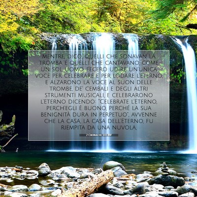 Picture 07 - 2 Cronache 5:13 RIV - mentre, dico, quelli che sonavan la tromba e - Bible Verse Picture