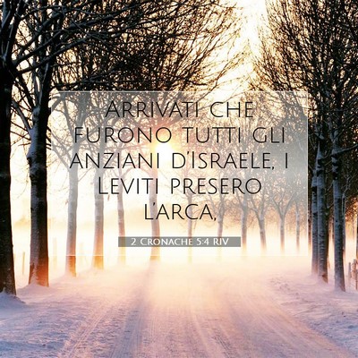Picture 07 - 2 Cronache 5:4 RIV - Arrivati che furono tutti gli anziani - Bible Verse Picture