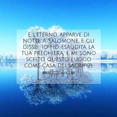 Picture 07 - 2 Cronache 7:12 RIV - E l’Eterno apparve di notte a Salomone, e gli - Bible Verse Picture