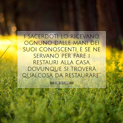 Picture 07 - 2 Re 12:5 RIV - i sacerdoti lo ricevano, ognuno dalle mani dei - Bible Verse Picture