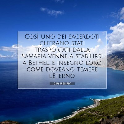 Picture 07 - 2 Re 17:28 RIV - Così uno dei sacerdoti ch’erano stati - Bible Verse Picture