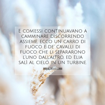 Picture 07 - 2 Re 2:11 RIV - E com’essi continuavano a camminare discorrendo - Bible Verse Picture