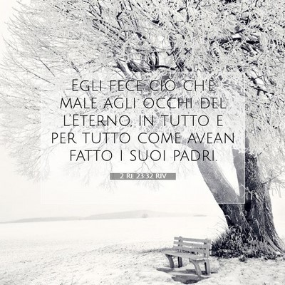Picture 07 - 2 Re 23:32 RIV - Egli fece ciò ch’è male agli occhi del - Bible Verse Picture