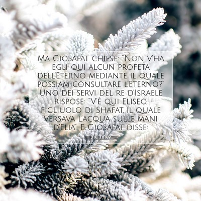 Picture 07 - 2 Re 3:11 RIV - Ma Giosafat chiese: “Non v’ha egli qui alcun - Bible Verse Picture
