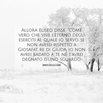 Picture 07 - 2 Re 3:14 RIV - Allora Eliseo disse: “Com’è vero che vive - Bible Verse Picture