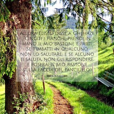 Picture 07 - 2 Re 4:29 RIV - Allora Eliseo disse a Ghehazi: “Cingiti i - Bible Verse Picture