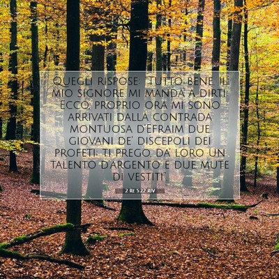Picture 07 - 2 Re 5:22 RIV - Quegli rispose: “Tutto bene. Il mio signore mi - Bible Verse Picture