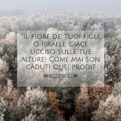 Picture 07 - 2 Samuele 1:19 RIV - “Il fiore de’ tuoi figli, o Israele, giace - Bible Verse Picture