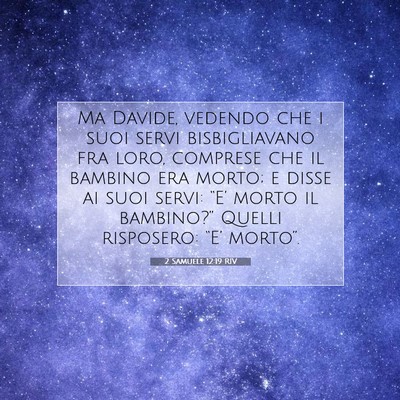 Picture 07 - 2 Samuele 12:19 RIV - Ma Davide, vedendo che i suoi servi bisbigliavano - Bible Verse Picture