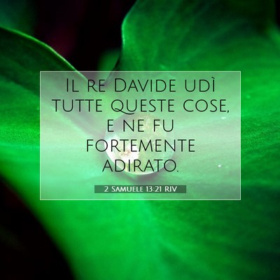Picture 07 - 2 Samuele 13:21 RIV - Il re Davide udì tutte queste cose, e ne fu - Bible Verse Picture