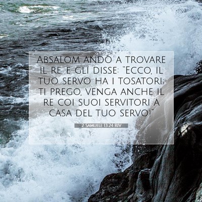 Picture 07 - 2 Samuele 13:24 RIV - Absalom andò a trovare il re, e gli disse: - Bible Verse Picture
