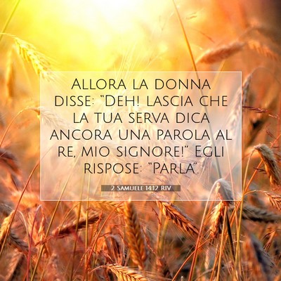 Picture 07 - 2 Samuele 14:12 RIV - Allora la donna disse: “Deh! lascia che la tua - Bible Verse Picture