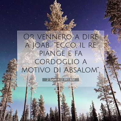 Picture 07 - 2 Samuele 19:1 RIV - Or vennero a dire a Joab: “Ecco, il re piange e - Bible Verse Picture