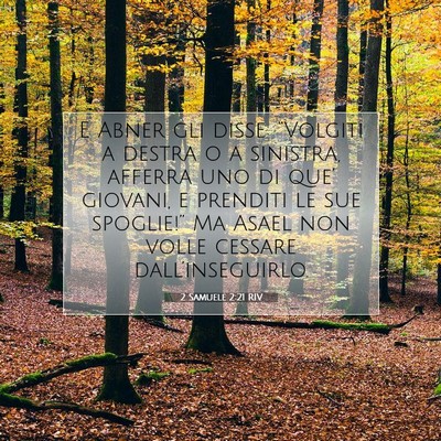 Picture 07 - 2 Samuele 2:21 RIV - E Abner gli disse: “Volgiti a destra o a - Bible Verse Picture