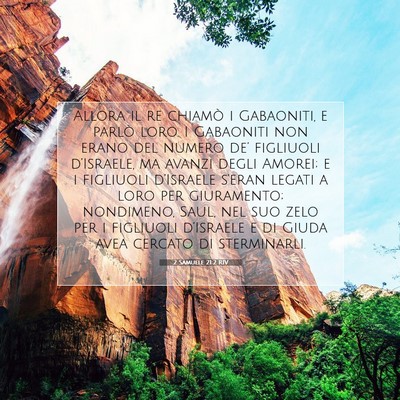 Picture 07 - 2 Samuele 21:2 RIV - Allora il re chiamò i Gabaoniti, e parlò loro. - Bible Verse Picture