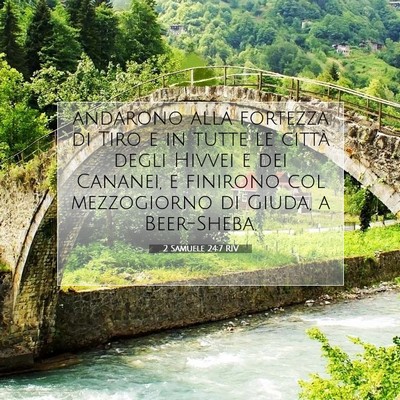 Picture 07 - 2 Samuele 24:7 RIV - andarono alla fortezza di Tiro e in tutte le - Bible Verse Picture