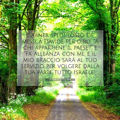 Picture 07 - 2 Samuele 3:12 RIV - E Abner spedì tosto de’ messi a Davide per - Bible Verse Picture