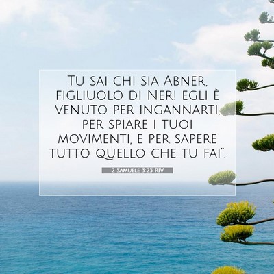 Picture 07 - 2 Samuele 3:25 RIV - Tu sai chi sia Abner, figliuolo di Ner! egli è - Bible Verse Picture