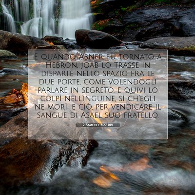 Picture 07 - 2 Samuele 3:27 RIV - E quando Abner fu tornato a Hebron, Joab lo - Bible Verse Picture
