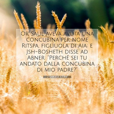 Picture 07 - 2 Samuele 3:7 RIV - Or Saul aveva avuta una concubina per nome - Bible Verse Picture