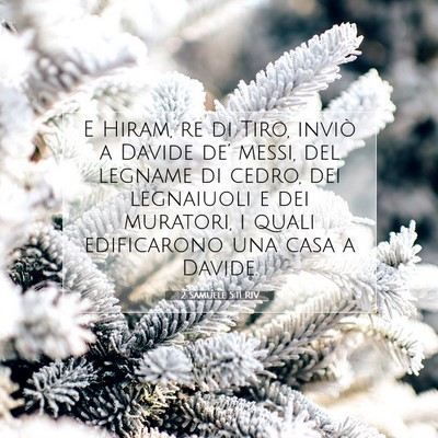 Picture 07 - 2 Samuele 5:11 RIV - E Hiram, re di Tiro, inviò a Davide de’ messi, - Bible Verse Picture