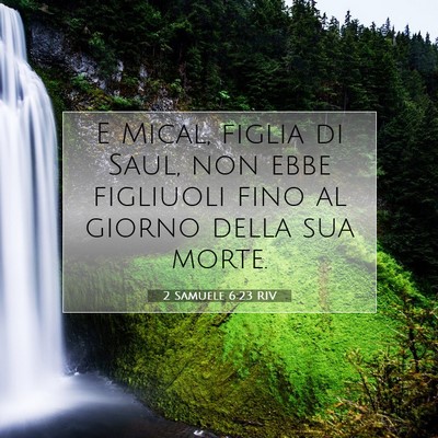 Picture 07 - 2 Samuele 6:23 RIV - E Mical, figlia di Saul, non ebbe figliuoli fino - Bible Verse Picture