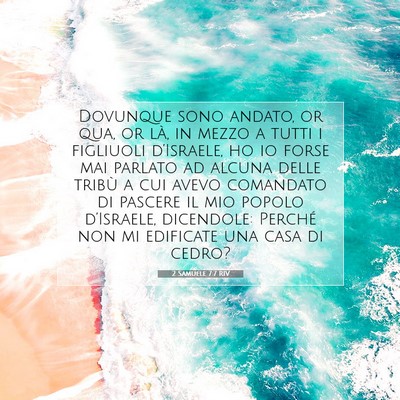 Picture 07 - 2 Samuele 7:7 RIV - Dovunque sono andato, or qua, or là, in mezzo a - Bible Verse Picture